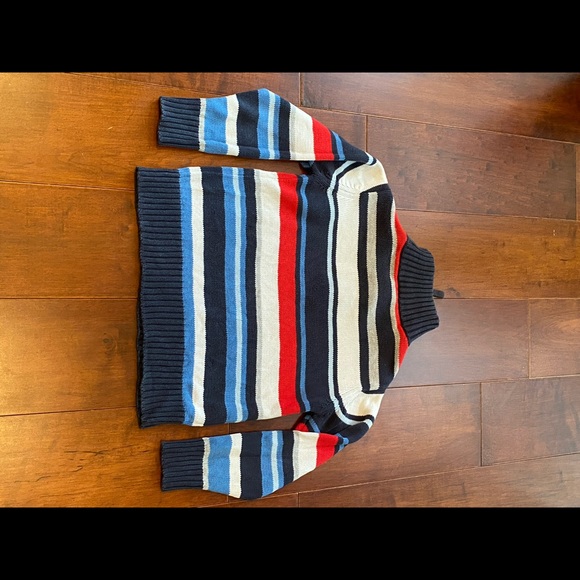 Boys Palomino Multi Striped Half Zip Sweater - Picture 4 of 7